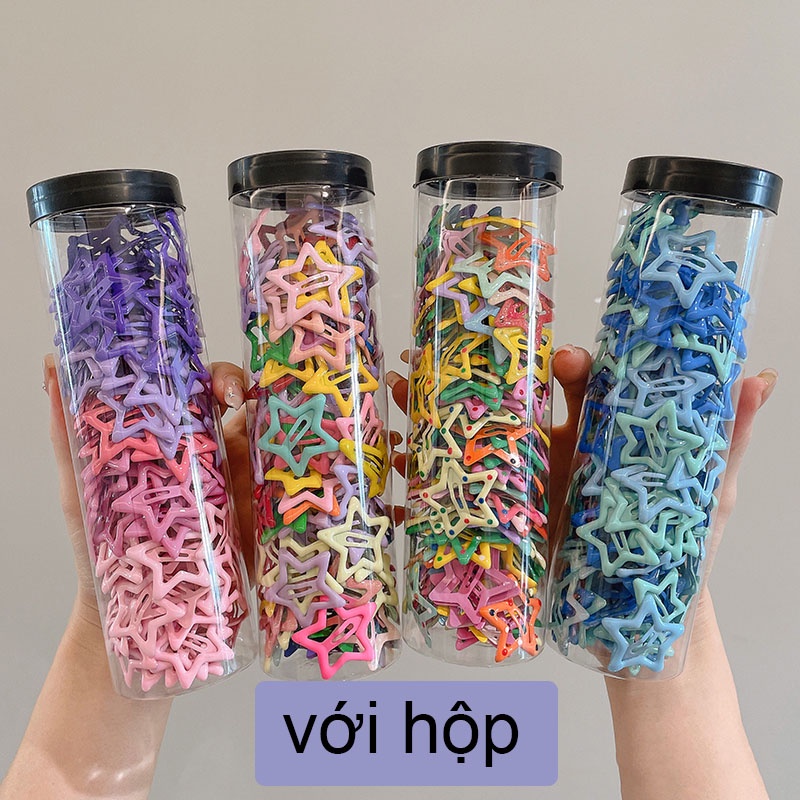 Bộ Kẹp Tóc bb Hình Ngôi Sao Nhiều Màu Sắc Dễ Thương y2k Thời Trang