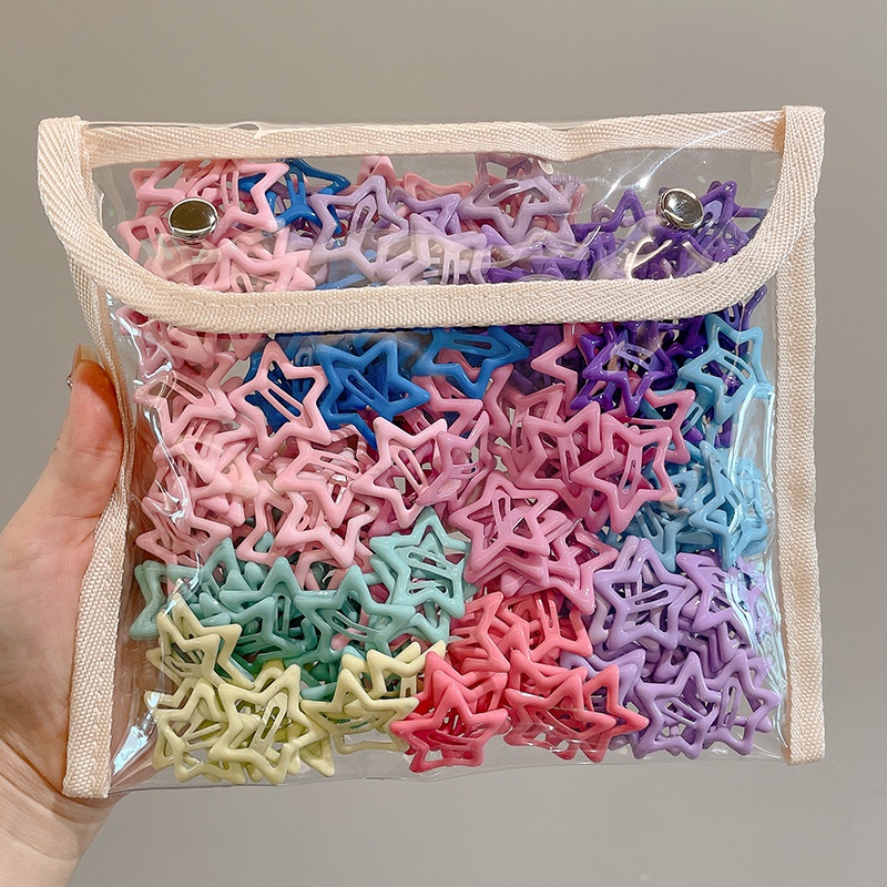 Bộ Kẹp Tóc bb Hình Ngôi Sao Nhiều Màu Sắc Dễ Thương y2k Thời Trang