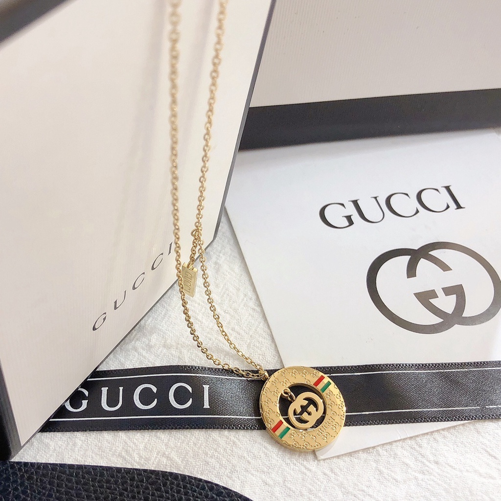 Thời Trang Bông Tai gucci Bằng Thép Titan Chống Thấm Nước Không Gỉ In logo gg Cá Tính Cho Nữ