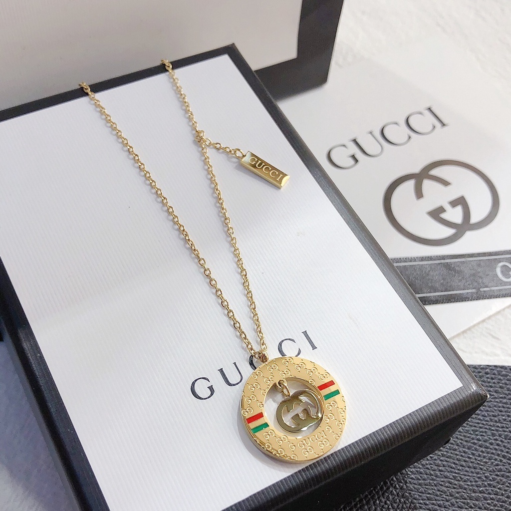 Thời Trang Bông Tai gucci Bằng Thép Titan Chống Thấm Nước Không Gỉ In logo gg Cá Tính Cho Nữ