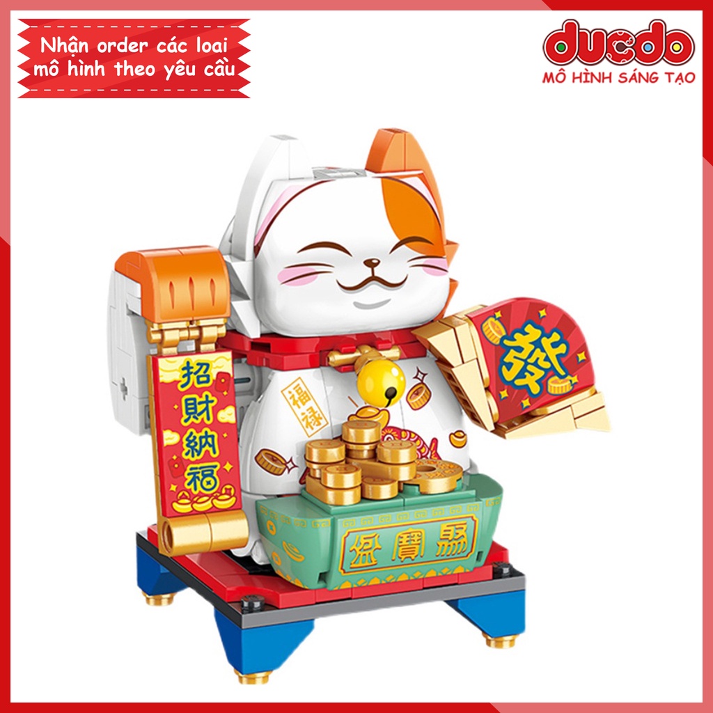 Enlighten K19902 Lắp ghép Mèo thần tài đón tài lộc - Đồ chơi Xếp hình Mô hình