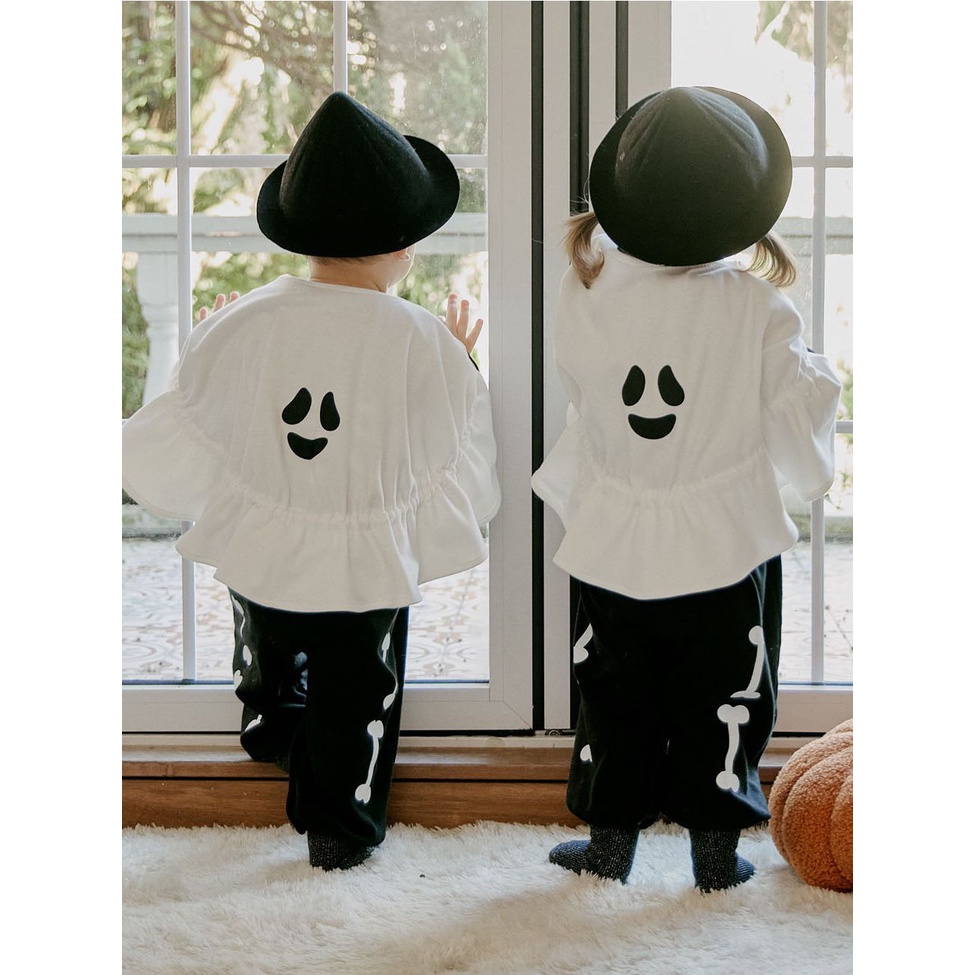 Bộ Đồ Hóa Trang halloween Tay Dài In Hình Bộ Xương Nhỏ Dễ Thương Cho Bé