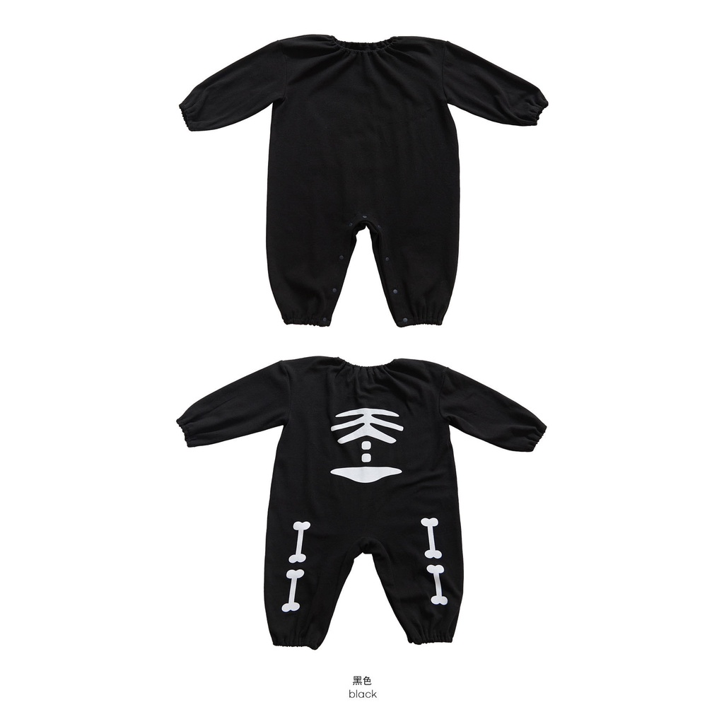 Bộ Đồ Hóa Trang halloween Tay Dài In Hình Bộ Xương Nhỏ Dễ Thương Cho Bé