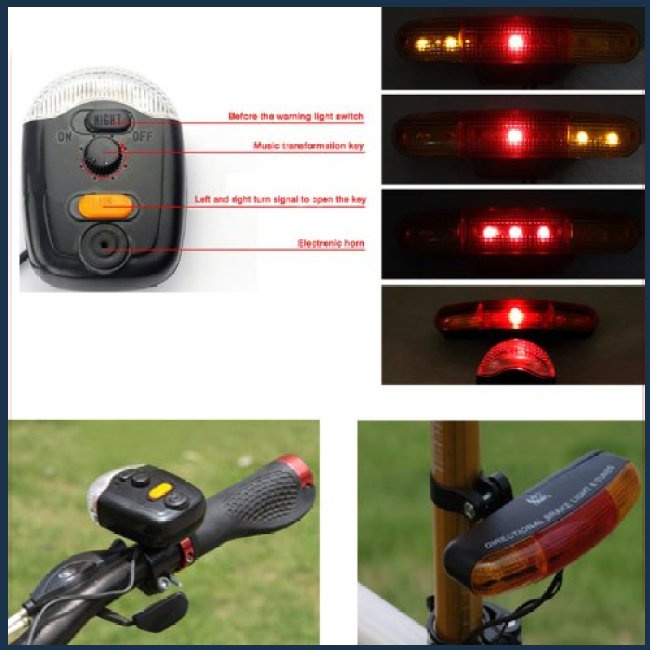 Đèn Xi Nhan Đa Năng Kèm Còi Điện xc-408 Cho Xe Đạp