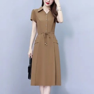 Đầm Midi Mỏng Tay Ngắn Cỡ Lớn Thời Trang Mùa Hè Xinh Xắn Cho Nữ V0YR