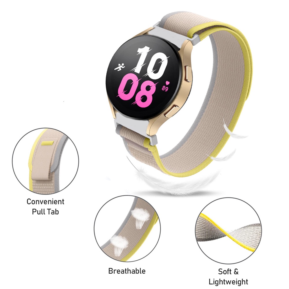 Dây Đeo Đồng Hồ Bằng nylon 43mm 47mm 6 4 5 44 40mm / pro 45mm / 4 classic 42 46mm Cho samsung galaxy watch 6