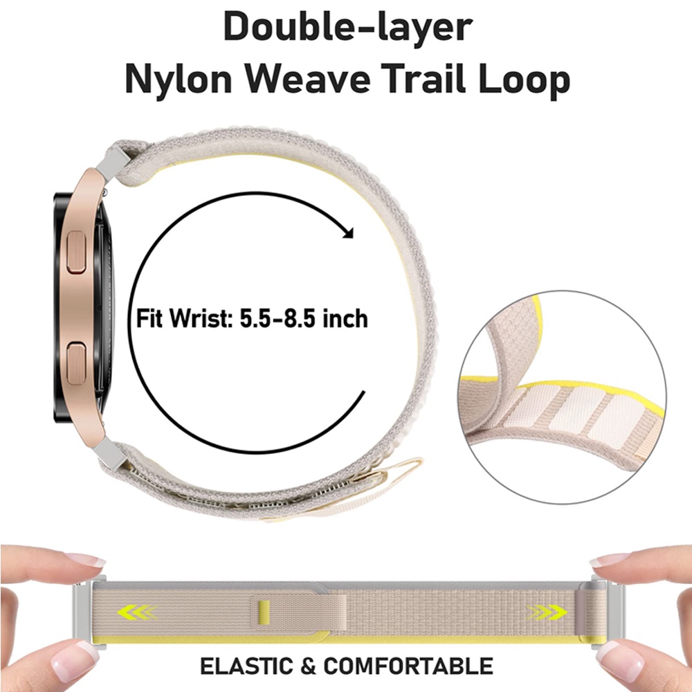 Dây Đeo Đồng Hồ Bằng nylon 43mm 47mm 6 4 5 44 40mm / pro 45mm / 4 classic 42 46mm Cho samsung galaxy watch 6