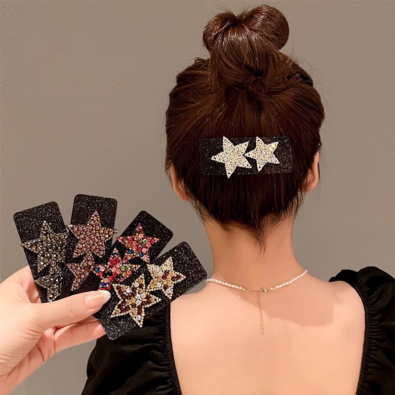 Haimeikang Mới Kẹp Tóc Hình Ngôi Sao Năm Cánh Đính Đá Thời Trang Cho Nữ