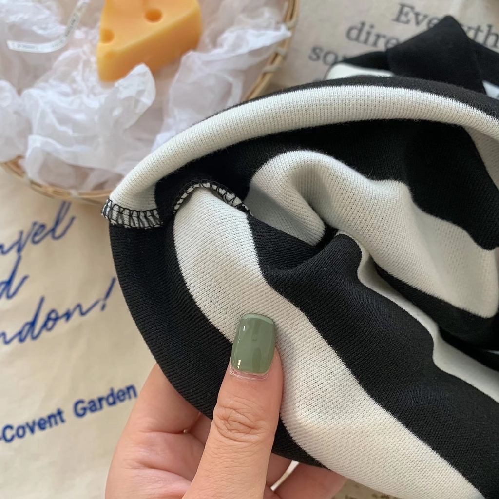 Áo Sơ Mi Tay Dài Kẻ Sọc Màu Sắc Thời Trang Hàn Quốc Cho Bé Trai 1-6 Tuổi