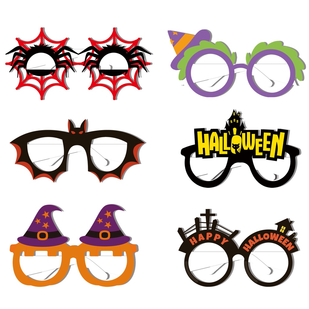 Set 6 Mắt Kính Hóa Trang halloween Cho Bé