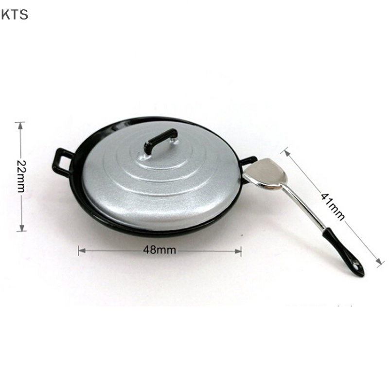 Bộ 3 Mô Hình Nồi Chảo Nắp Nồi 1: 12 Trang Trí Nhà Búp Bê