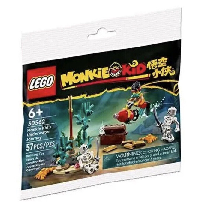 Đồ Chơi Legoo monkie kid! Túi polybag Trẻ Em 30562 Monokie Dưới Nước! Mới!