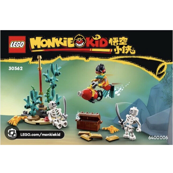 Đồ Chơi Legoo monkie kid! Túi polybag Trẻ Em 30562 Monokie Dưới Nước! Mới!