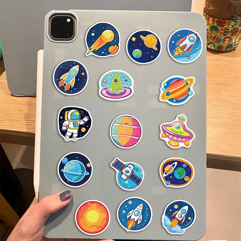 Bộ 50 Miếng Dán Hoạt Hình graffiti Chống Nước Trang Trí Nón Bảo Hiểm / Bút Chì