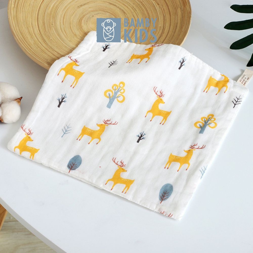 Khăn xô sữa cotton 6 lớp cao cấp từ bông tự nhiên BambyKids