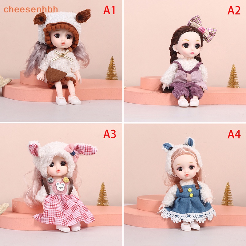 Chehbh Búp Bê mini 16cm Có Khớp Chuyển Động Kèm Quần Áo Dành Cho Bé Gái vn