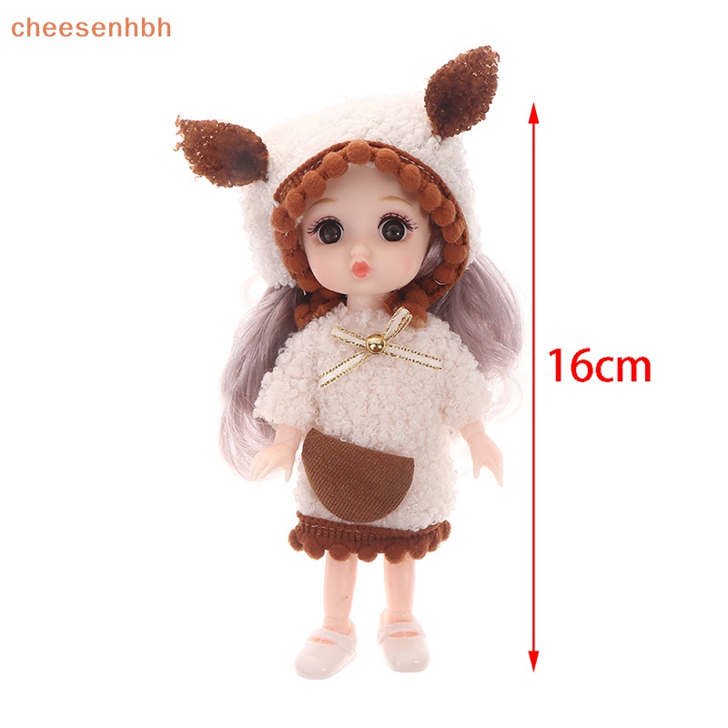 Chehbh Búp Bê mini 16cm Có Khớp Chuyển Động Kèm Quần Áo Dành Cho Bé Gái vn