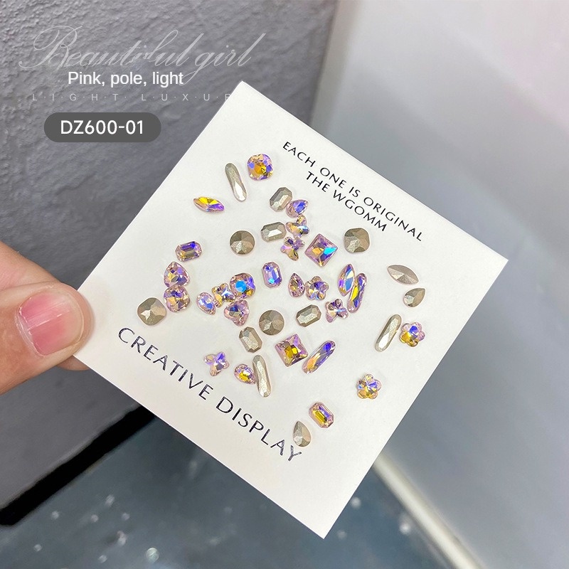 Set 40 Phụ Kiện Trang Trí Móng Tay mini Đính Đá zircon Sang Trọng