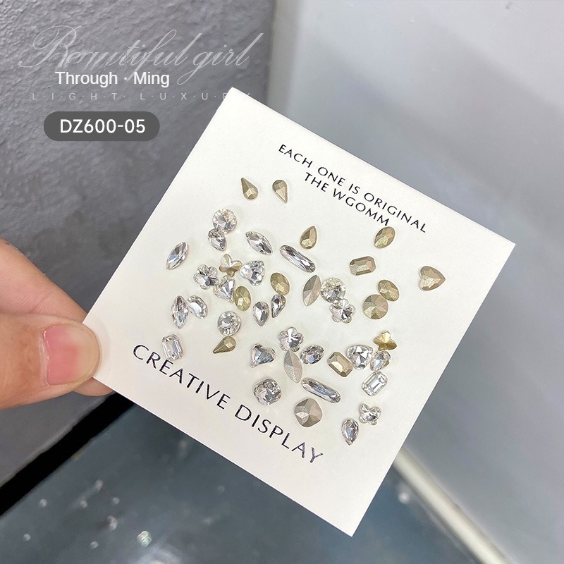 Set 40 Phụ Kiện Trang Trí Móng Tay mini Đính Đá zircon Sang Trọng