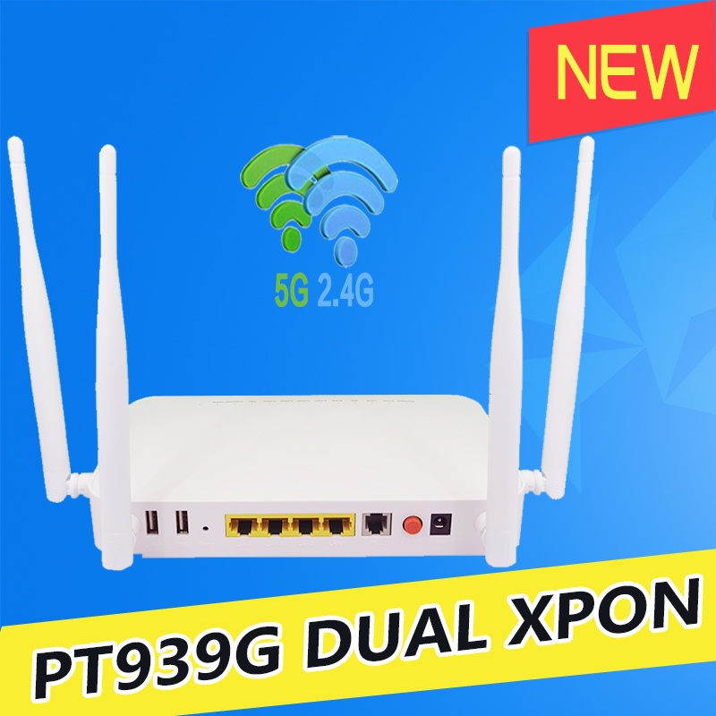 Linh Kiện Điện Tử xpon onu ge 2Usbtel hgu wifi 2.4g & 5g Bản Tiếng Anh pt939g