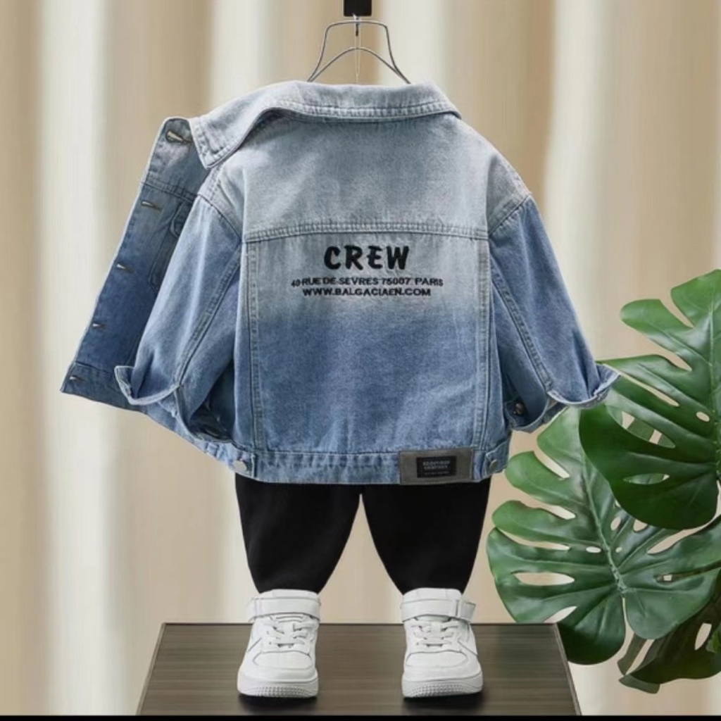 Áo Khoác denim Phong Cách Hàn Quốc Mới Cho Bé Trai