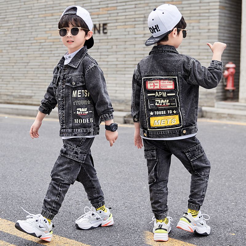 Áo Khoác denim Mỏng Thời Trang Xuân Thu Cho Bé Trai