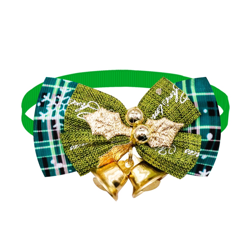 Vòng Cổ HọA TiếT GiáNg Sinh + Nơ ThờI Trang Cho Thú Cưng