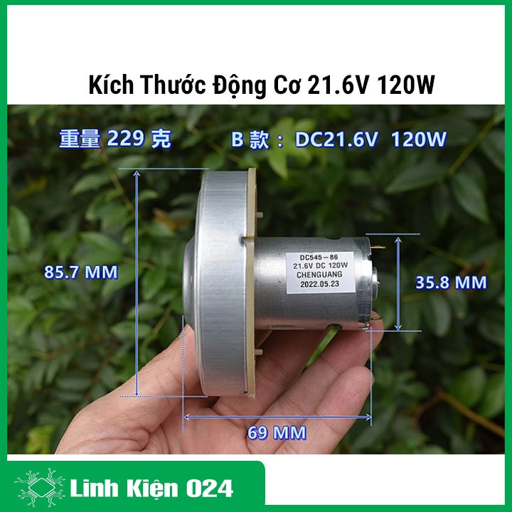 Động cơ máy hút bụi công suất cao 70W/120W cánh quạt hợp kim nhôm siêu khỏe