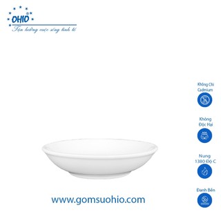 Đĩa muối tiêu 8.6 cm sứ trắng ohio