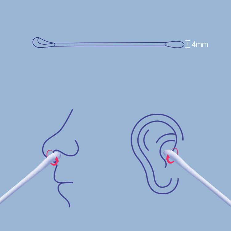 Tăm bông bông tự nhiên cho em bé sơ sinh nhãn hiệu V-Cool