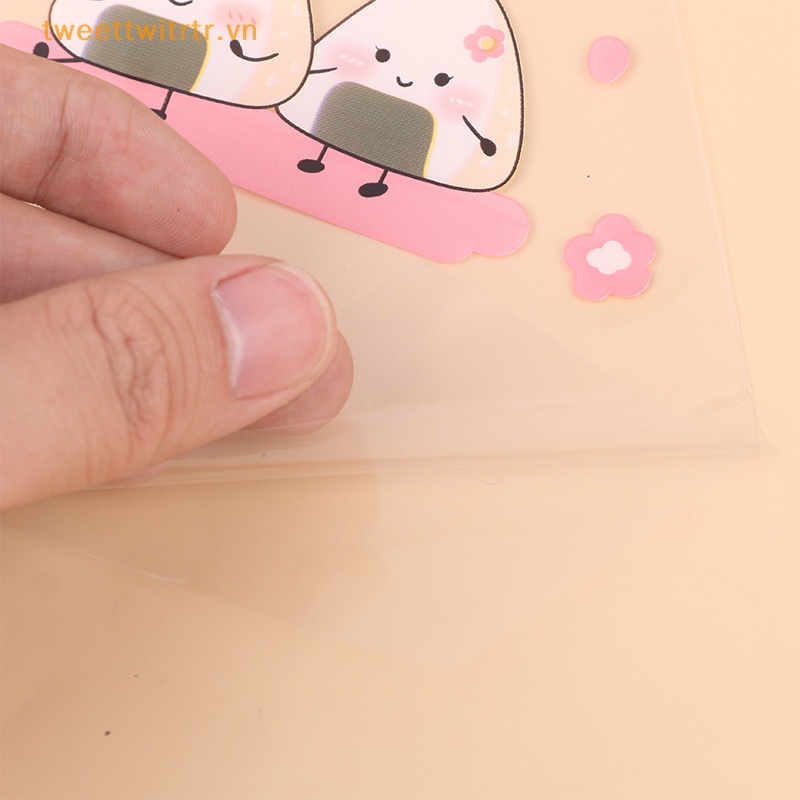 Tri Set 50 Túi Đựng Cơm Nắm Tam Giác Họa Tiết Hoạt Hình Dễ Thương vn