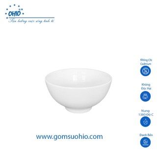 Bát chấm 8.7 cm sứ trắng ohio