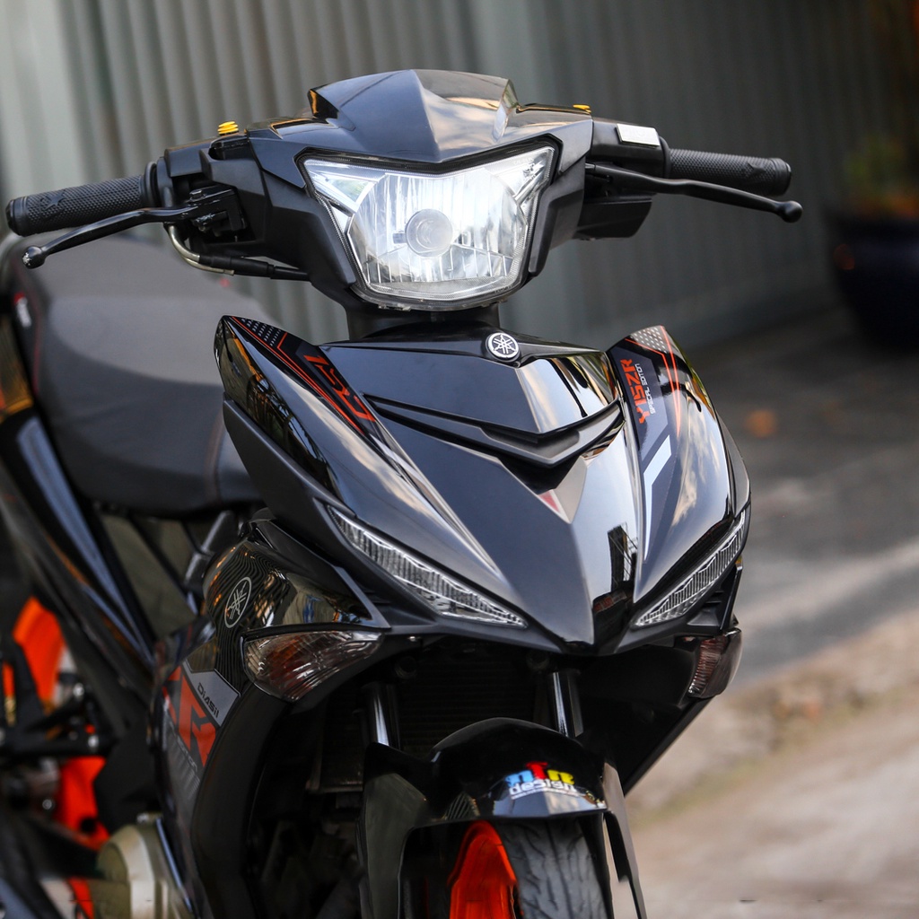 Tem Rời Cho Xe Exciter 150 Mẫu Zin 2021 Y15ZR Đen Cam, Tem Cao Cấp 3 Lớp Không Bay Màu