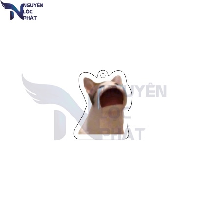 Móc khóa MÈO há miệng - MÈO CẢM XÚC cho bạn bè - chất liệu mica