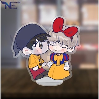Mô hình standee otp kook tae kpop bts chibi dễ thương 2cm/5cm/10cm
