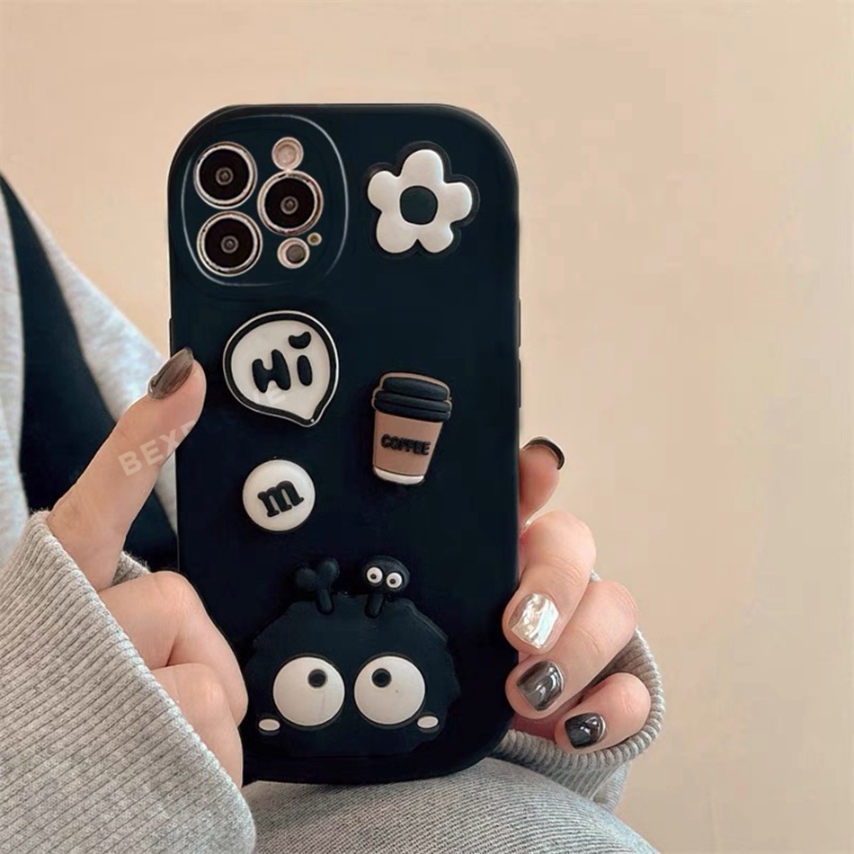 Ốp Điện Thoại Silicon Mềm Hình Mặt Cười 3d Cho iphone 11 14 13 12 pro max + mini 6 s 7 8 + se 2020 11pro x xr xs max 14 +