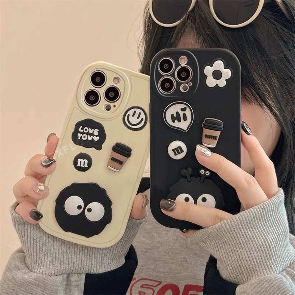 Ốp Điện Thoại Silicon Mềm Hình Mặt Cười 3d Cho iphone 11 14 13 12 pro max + mini 6 s 7 8 + se 2020 11pro x xr xs max 14 +