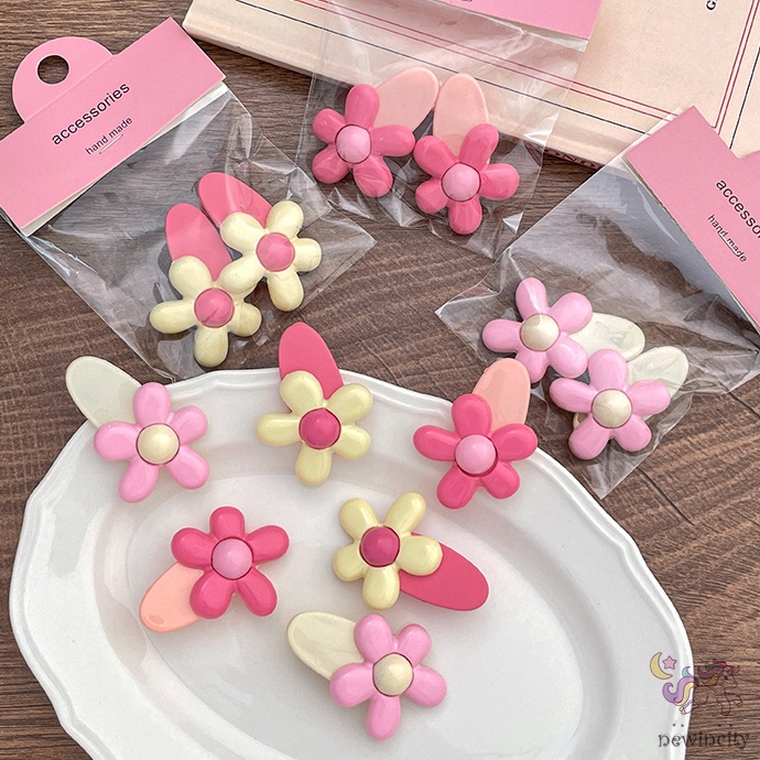 Kẹp Tóc Hình Hoa dopamine Dễ Thương Cho Bé Gái