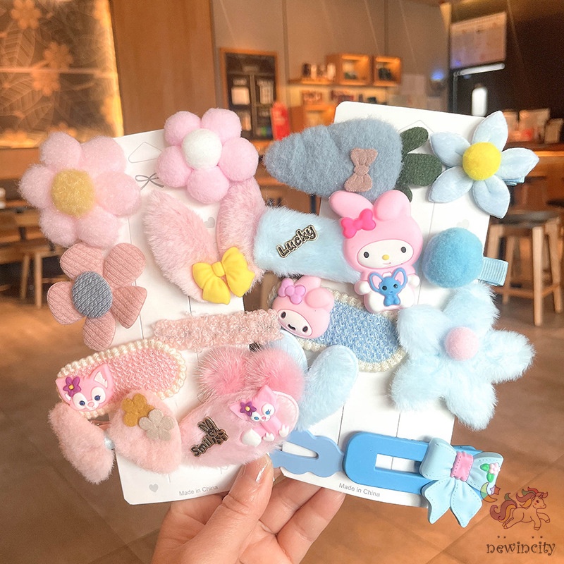 Kẹp Tóc Lông Nhung Dễ Thương Xinh Xắn Cho Bé Gái