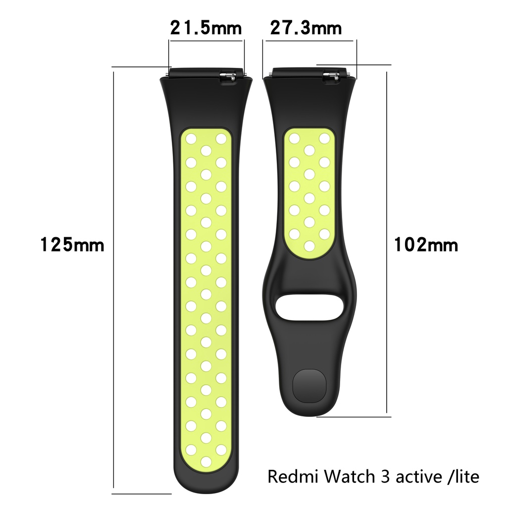 Silicone Dây Đeo Thay Thế Chất Liệu Silicon Màu Trơn Cho redmi watch 3 active lite