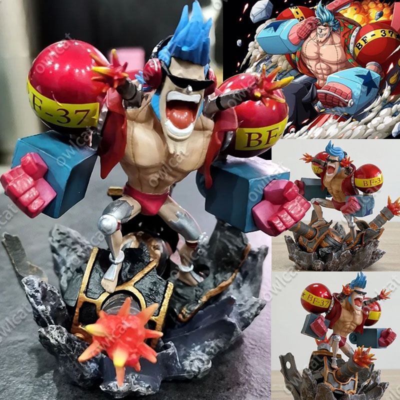 Mô Hình Nhân Vật One Piece Franky  13cm GK Version Straw Hat Pirates Cyborg Iron Man Frankie Battle PVC Figure Packed in Box Model Luffy