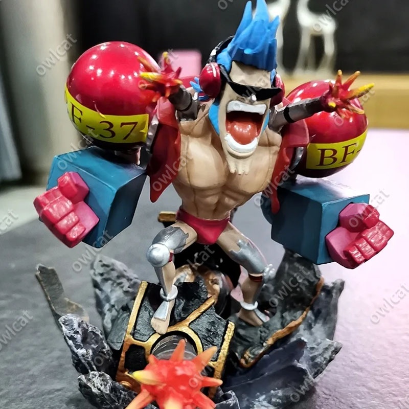 Mô Hình Nhân Vật One Piece Franky  13cm GK Version Straw Hat Pirates Cyborg Iron Man Frankie Battle PVC Figure Packed in Box Model Luffy