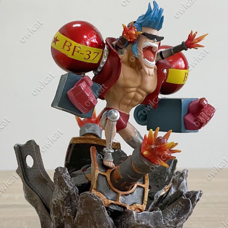 Mô Hình Nhân Vật One Piece Franky  13cm GK Version Straw Hat Pirates Cyborg Iron Man Frankie Battle PVC Figure Packed in Box Model Luffy
