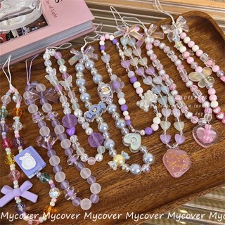 Ốp Điện Thoại Tím & Hồng Dây Đeo Cho Tất Cả Các Điện Thoại iPhone Android Trang Trí Quà Tặng Chống Mất Chống Rơi Hạt Đa Chức Năng Dây Buộc