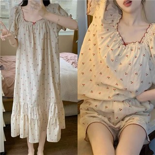 Bộ đồ ngủ FDS ngắn tay in hoa thời trang mùa hè cho nữ