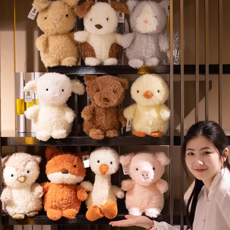 Thú Nhồi Bông Hình Vịt Hoạt Hình Dễ Thương Cho Bé