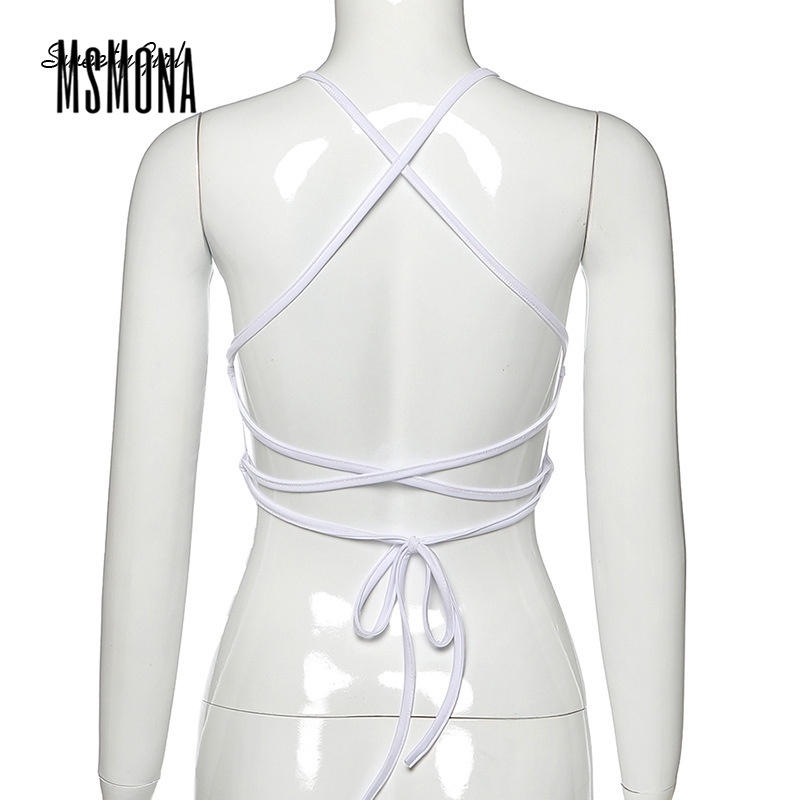 Áo tank top Cổ Chữ v Hở Lưng Màu Trơn Thời Trang Dành Cho Nữ