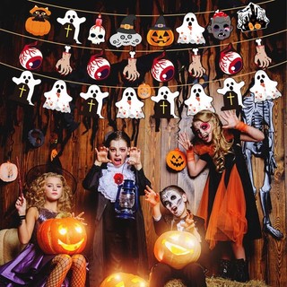 Dây Cờ Trang Trí Tiệc / halloween Hình Ma Quỷ
