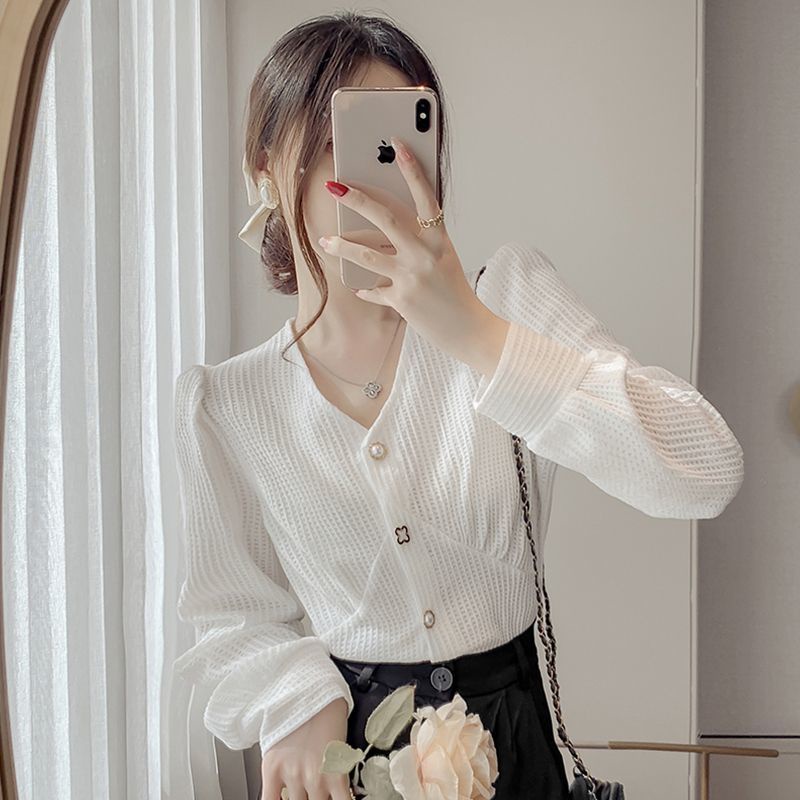 Áo Sơ Mi chiffon Tay Dài Thời Trang Xuân Thu 2023 Phong Cách Mới Cho Nữ