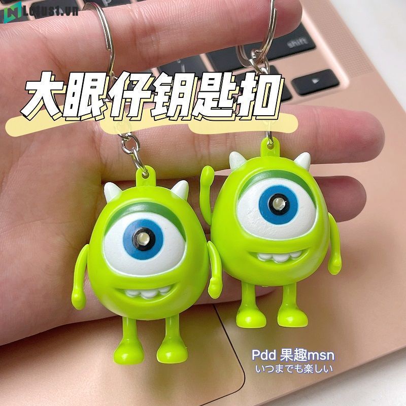 Móc Khóa Hình Quái Vật Mắt To Có Âm Thanh Dễ Thương